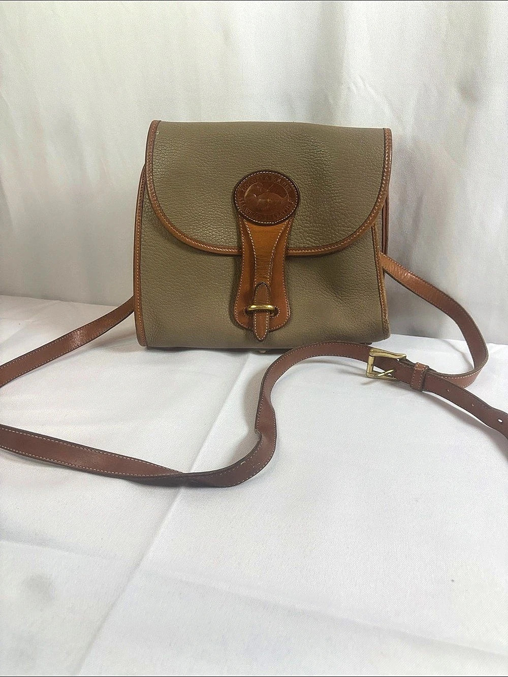 Dooney & Bourke Vintage All-Weather Leather Flap Shoulder Bag Crossbody Bag